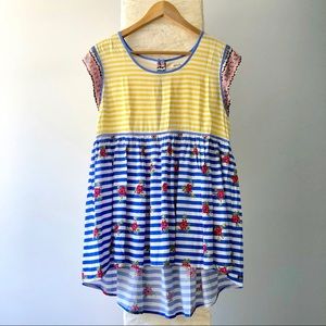Matilda Jane On My Mind Hi-Lo Cap Sleeve Tunic M